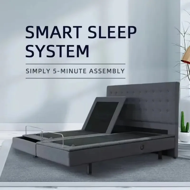 Zero Gravity Split King Electric Adjustable Bed Base Smart Bed Frame with Wireless Remote Control Heavy Metal Structure