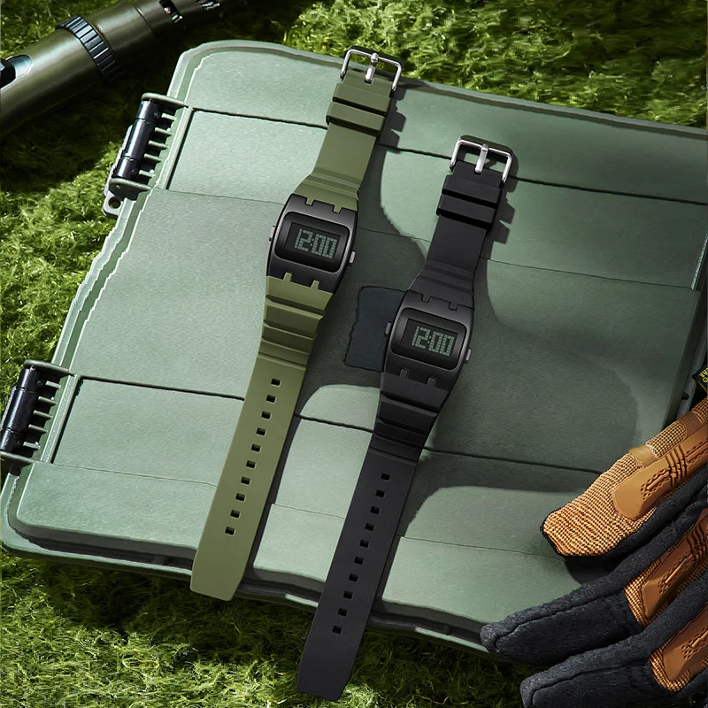 Trendy Waterproof Multifunctional Electronic Watch, Fashionable Sports Silicone Tape Electronic Watch