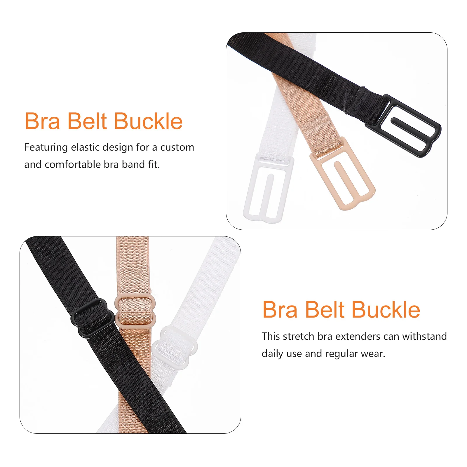 12 قطعة من ملحقات حزام الصدرية المرنة القابلة للتعديل للنساء، موسع حمالة الصدر لملحقات الملابس الداخلية المريحة لتخفيف التنفس