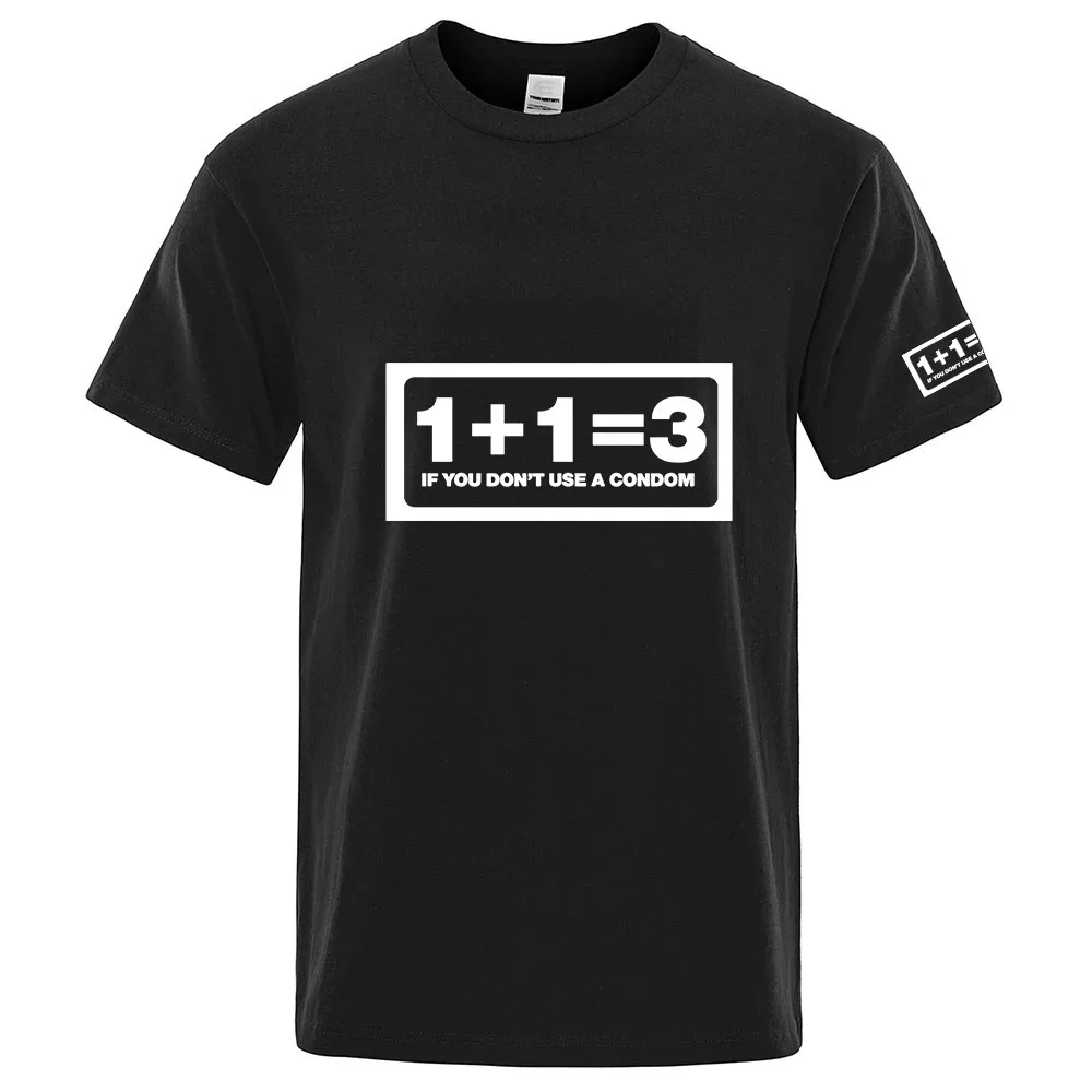 Funny Mathematics 1+1=3 Logo Print 2026 Men's Summer Absorb Sweat Quick-dry Refreshing and non stick to the body T-shirt