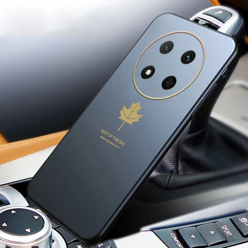 Dla Honor Magic 7 Lite Pro 5G X9C Cover Luxury Maple Leaf Silicone Soft Case Dla Honor X9C Magic Pro Lite 7 magic7 Back Case