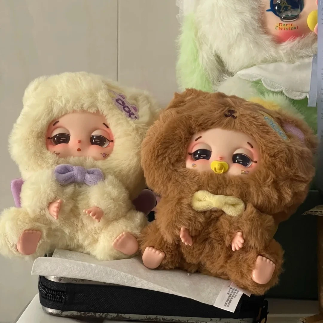 طفل ثلاثة نعسان رئيس حسن الحظ الهبة صندوق أعمى اللعب الفينيل الوجه أفخم زخرفة دمية حقيبة قلادة صندوق غامض مفاجأة الهدايا