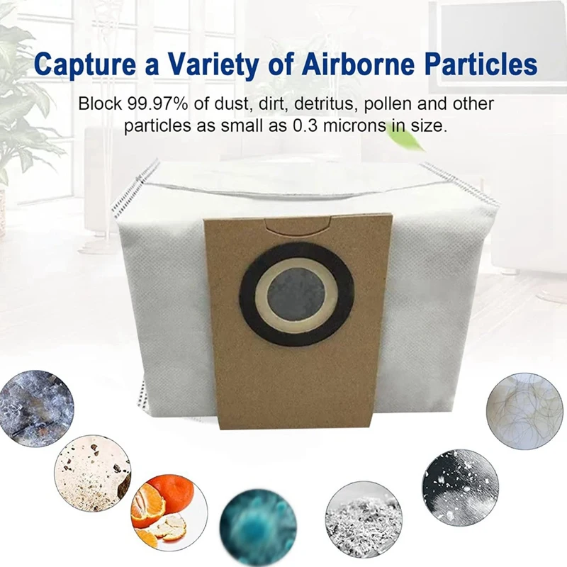 ถุงหูรูดใยสังเคราะห์18ชิ้นสำหรับหุ่นยนต์ดูดฝุ่น viomi Alpha 2 Pro อุปกรณ์เปลี่ยนถุงหูรูดขยะ