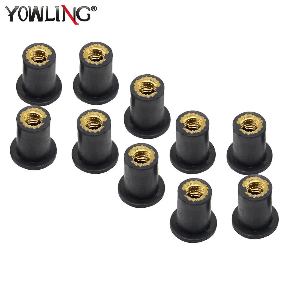 

M5 Rubber Grommet Rubber Well Nuts Blind Fastener Windscreen Kayak Accessories outdoor tools FOR Honda CBR 600 954 1000 RR