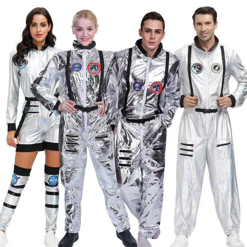 

Halloween Couples Spacesuit Earth Drifter Pilot Astronaut Suit Cosplay Outfit Overall Space Costume Party Wear Women's Fashion