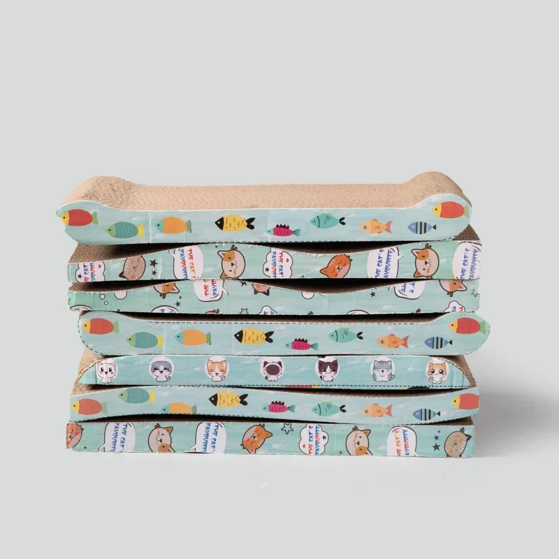 

Cat Scratch Board, Cardboard Double-sided Cat Scratch Board Large Wide Corrugated Modern Sofa Bed with Catnip