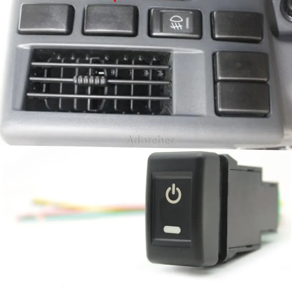 Carro led drl lamplight música ventilador interruptor módulo automóvel ventilador radar fonte de alimentação botão interruptor para isuzu kv100 700p