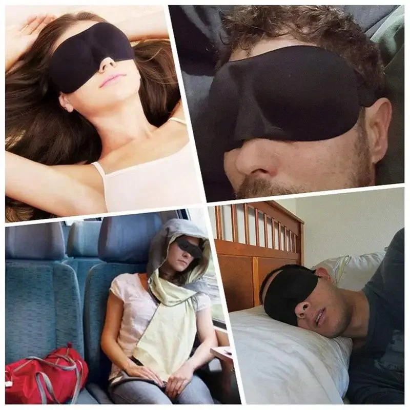 Máscara de sono bloqueando máscara de olho para dormir lateral mulheres homens portátil venda viagem dormir ajuda capa de olho slaapmasker