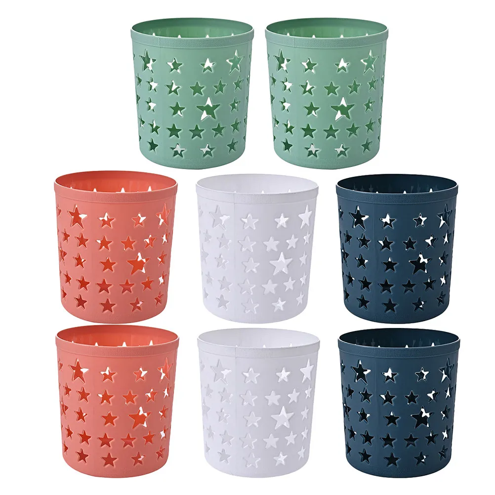 

8pcs Vibrant Matte Pencil Holder For Desk Multifunctional Plastic Pen Organizer Storage Basket Office Accessories Desk Organizer