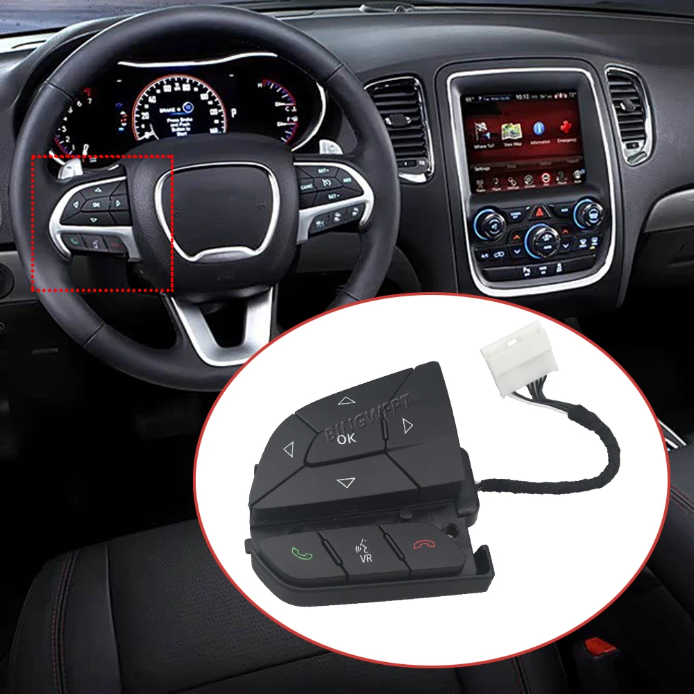 

68321893AA Steering Wheel Switch Telephone Button For Jeep Grand Cherokee Dodge Durango 2014-2018