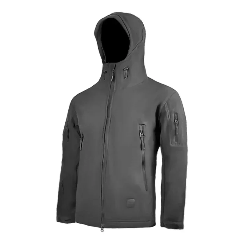 

5XL 6XL Winter Pants Mens Tactical Jacket Hiking Soft Shell Clothes Windbreaker Flight Pilot Hood Fleece Field Jacket