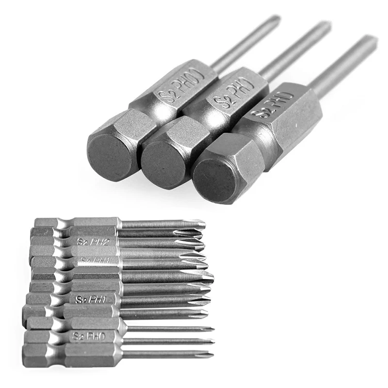 【PRICE REDUCT】12Pcs Hex Shank Magnetic Phillips Cross Screwdriver Bits,Phillips Screwdriver Set, 50Mm 1/4 Inch