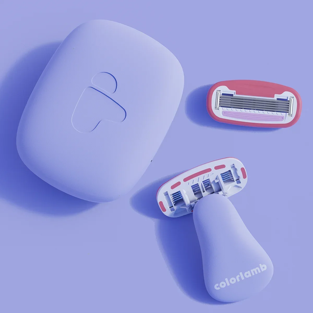 ماكينة حلاقة محمولة من Colorlamb للنساء بيكيني شعر الساق ماكينة حلاقة خاصة للجسم تستخدم 5 طبقات خرطوشة شفرات الصابون للعناية بالبشرة