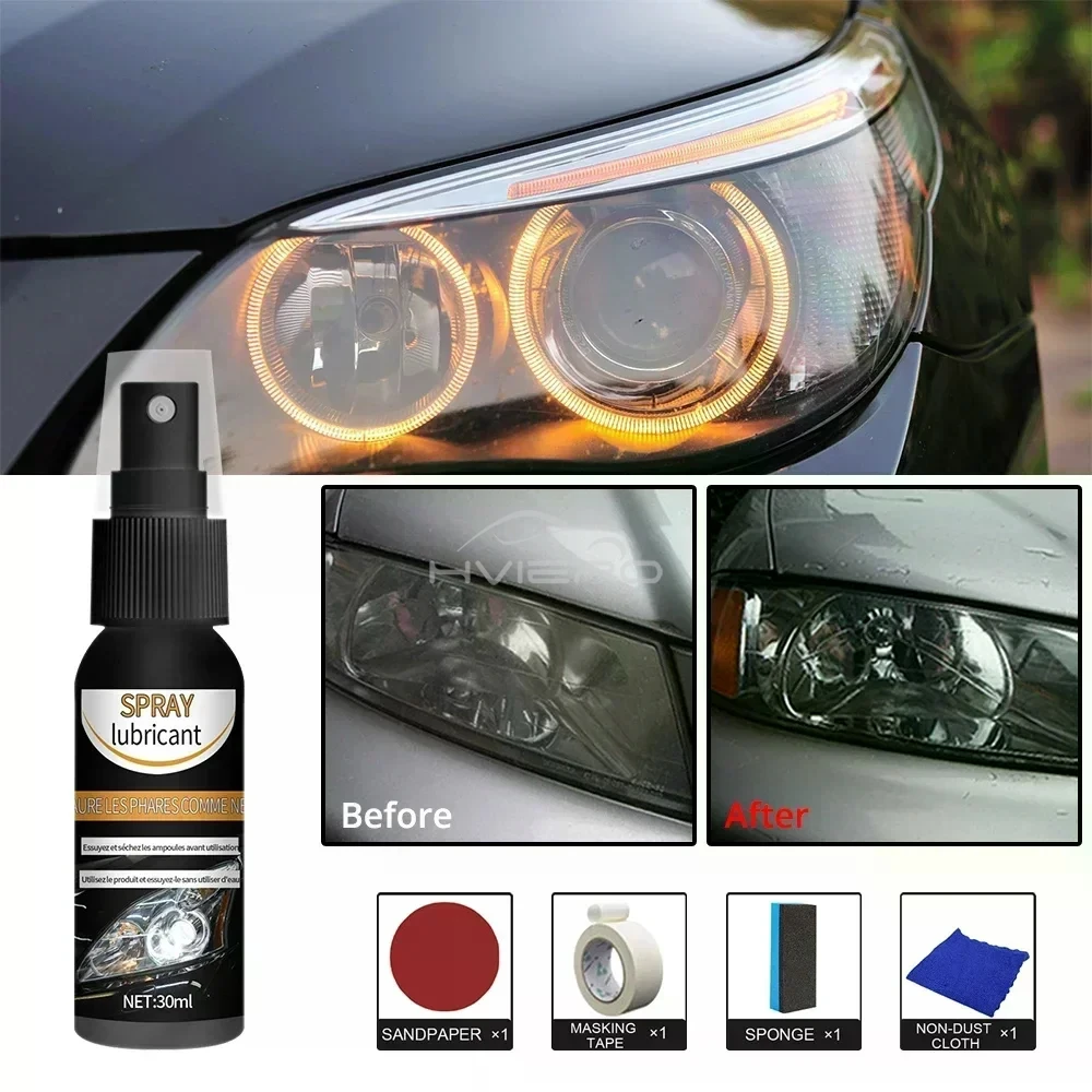 Car Headlight Polishing Agent Scratch Remover Repair Fluid  Maintenance Renewal Polish Clean Liquid Kit Auto Accessorie Cleaner