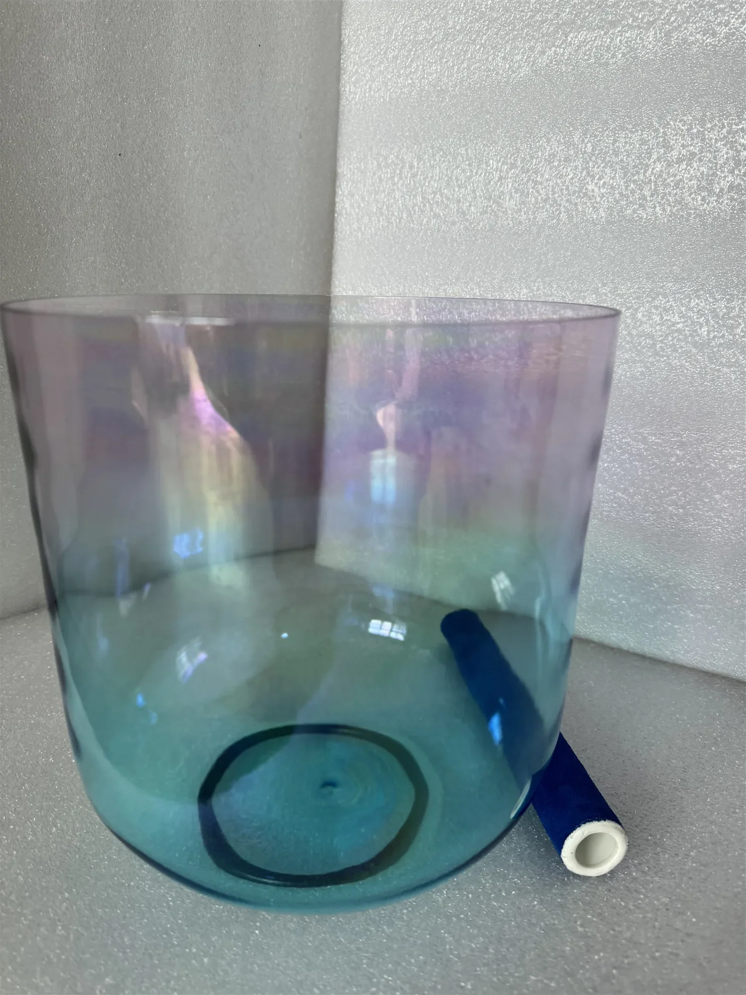 Star Linkup 3rd Octave Mixed Cosmic Color Quartz Crystal Singing Bowl, 432Hz Perfect Pitch E/F Note for Solar Plexus & Heart Chakra, Vibrational Sound Healing Percussion Instrument for Yoga Meditation Sound Bath Chakra Balancing Energy Cleansing