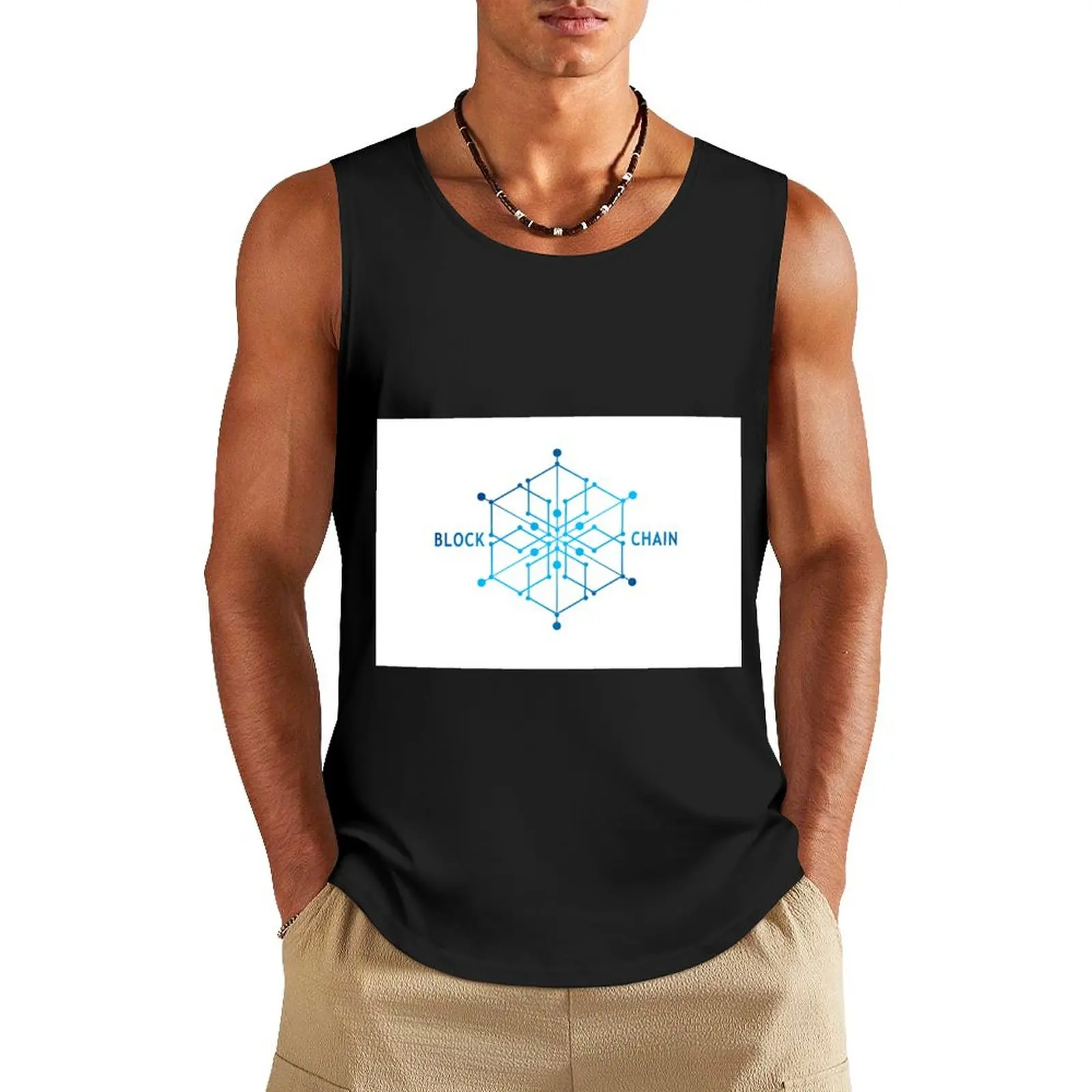 

Blockchain Tank Top singlets for men Body man gym t-shirts singlet for men