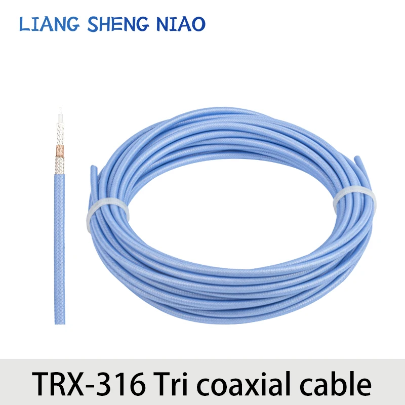 cabo triaxial trx316 cabo de teste bnc de tres baionetas isolamento trb de camada dupla fio prateado blindado duplo 01