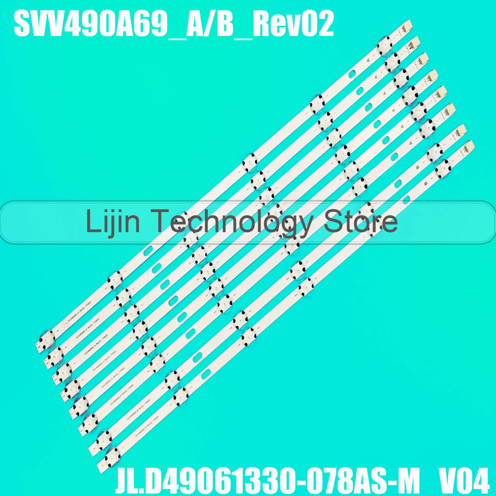 

LED Backlight Strip Bar For SVV490A69 49FX550B 49GS352B BTX-49GX550B LT-49C890 JL.D49061330-078AS-M_V05 078HS