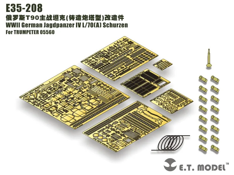 ET Model E35-208 1/35 Russian T90 Main Battle TankCast TurretFor TRUMPETER 05560