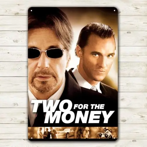 Two For The Money Al Pacino Movie Metal Poster Tin Sign 20x30cm Plate sign