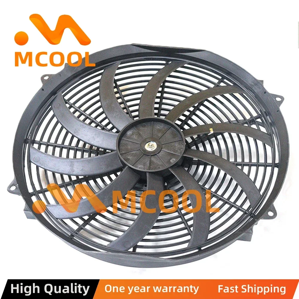 Electric Radiator Fan 16 Inch 80W For Universal Push Pull Ultra-Thin Straight Leaf Hair Dryer Electronic Fan 12V 24V