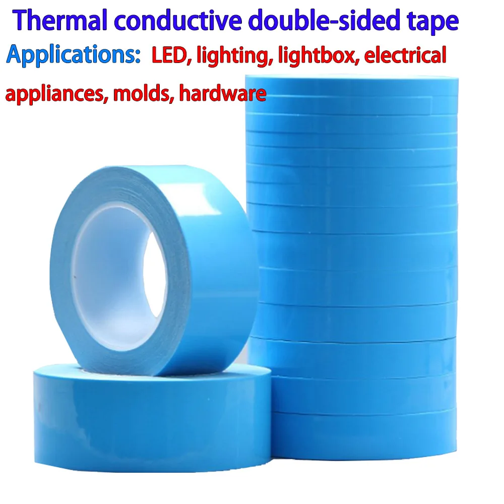 25 メートル/ロール 8mm12mm 15mm 18mm 20mm 幅転写テープ両面熱伝導性粘着テープチップ PCB LED ストリップヒートシンク