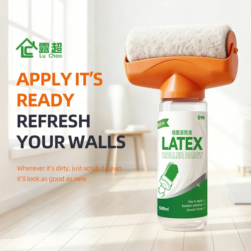 

Antibacterial Wall Paint, High-Performance Repair Wall Paint, White Latex Paint for Home Use (includes roller and brush)