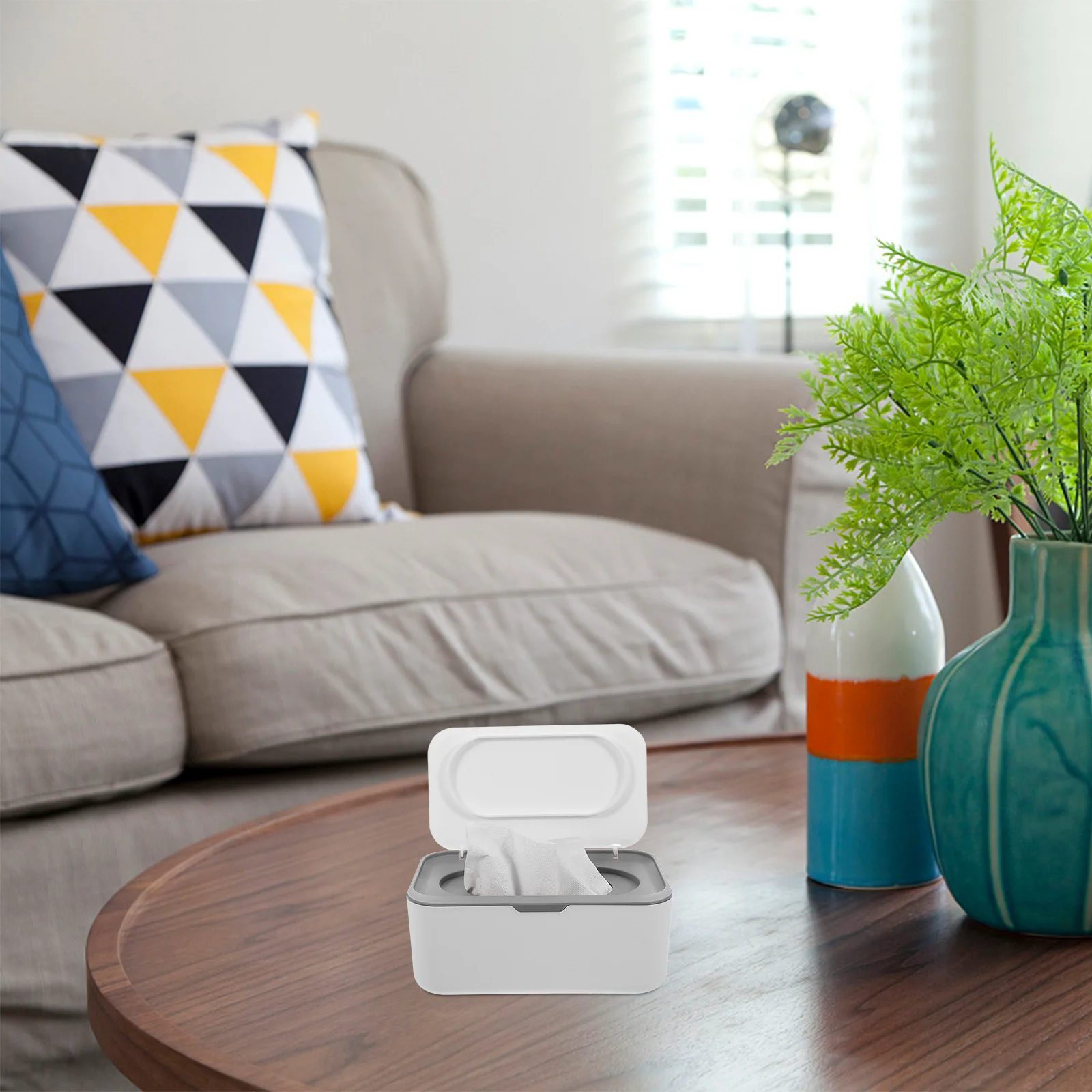 

Sleek Plastic Wet Wipes Box Large Tissue Dispenser Holder Sealed Freshness Keep for Bathroom Kitchen Facial Tissue Storage