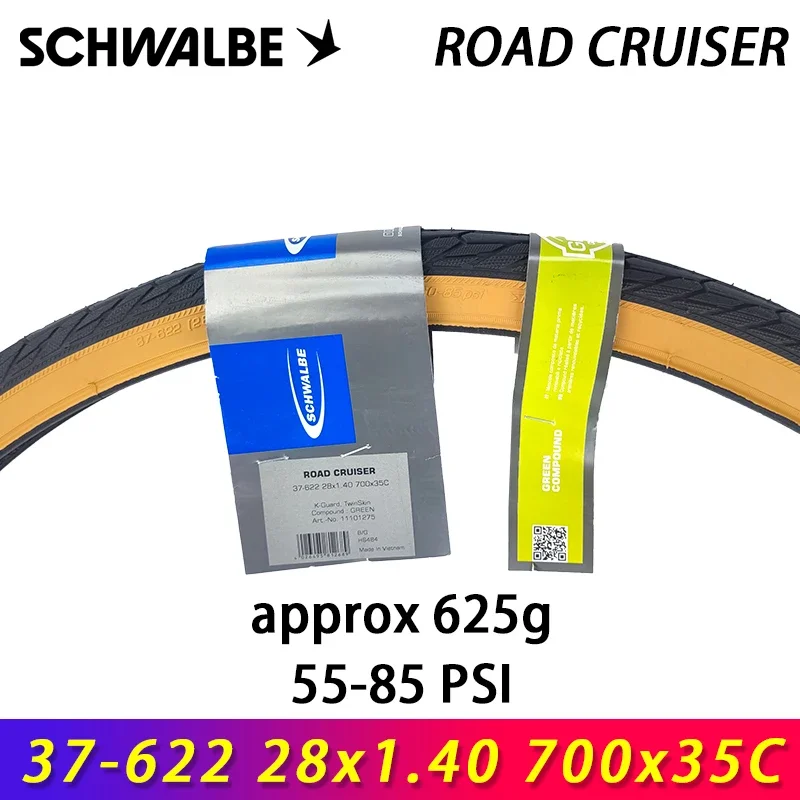 SCHWALBE Original ROAD CRUISER Wired Bicycle Tire 700x35c/40c for City Touring Road Gravel Bicycle MTB Bike Cycling Parts