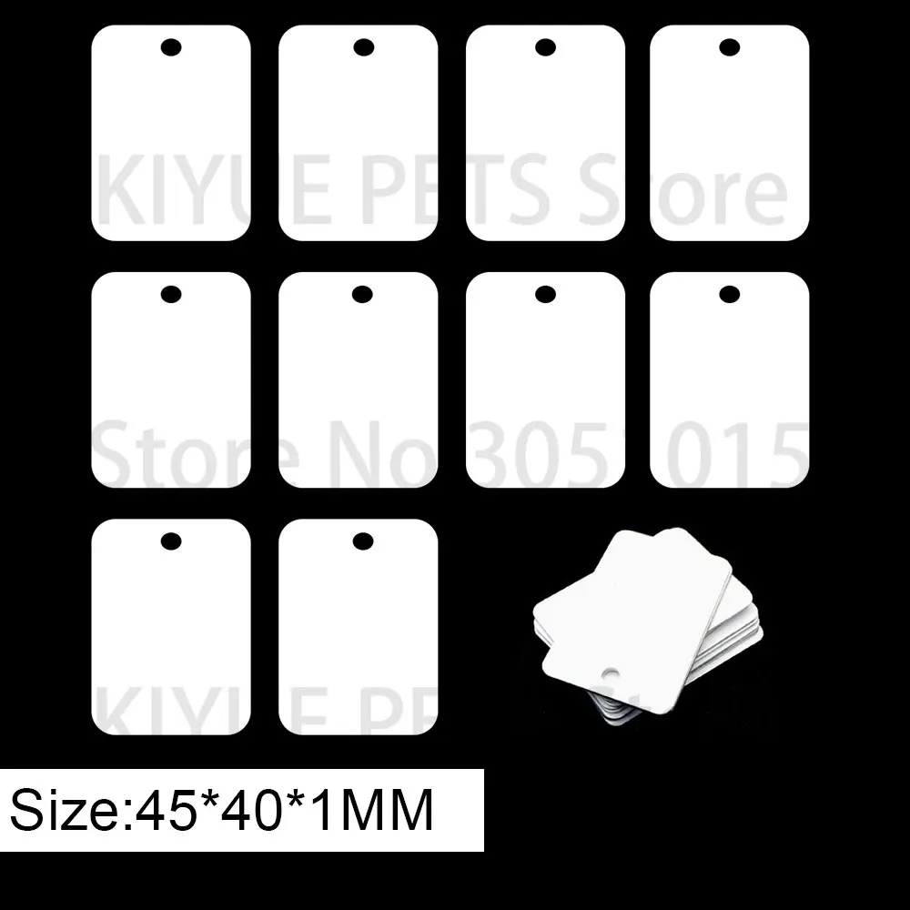 100Pcs Customize Sublimation Dog Tag Pet Aluminum Id Cat Accessories Address Tag For Dogs Heat Transfer Printing Blank Nameplate