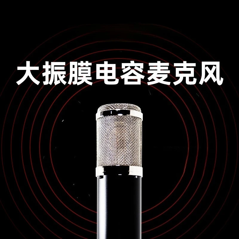 Condenser microphone professional recording studio live streaming host live broadcast equipment sound card full set