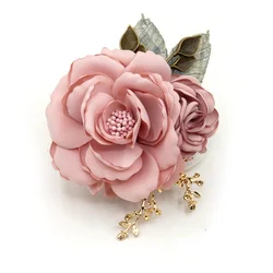 High-quality Fabric Flower Brooch Pins Korean Fashion Handmade Cloth Art Corsage Wedding Jewelry Brooches for Women Accessories