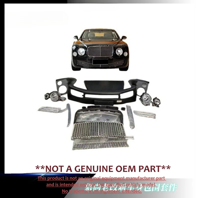 For Bentley Mulsanne Old To New Upgrade Body Kit Galvanized Front Grille Exterior Modification Parts