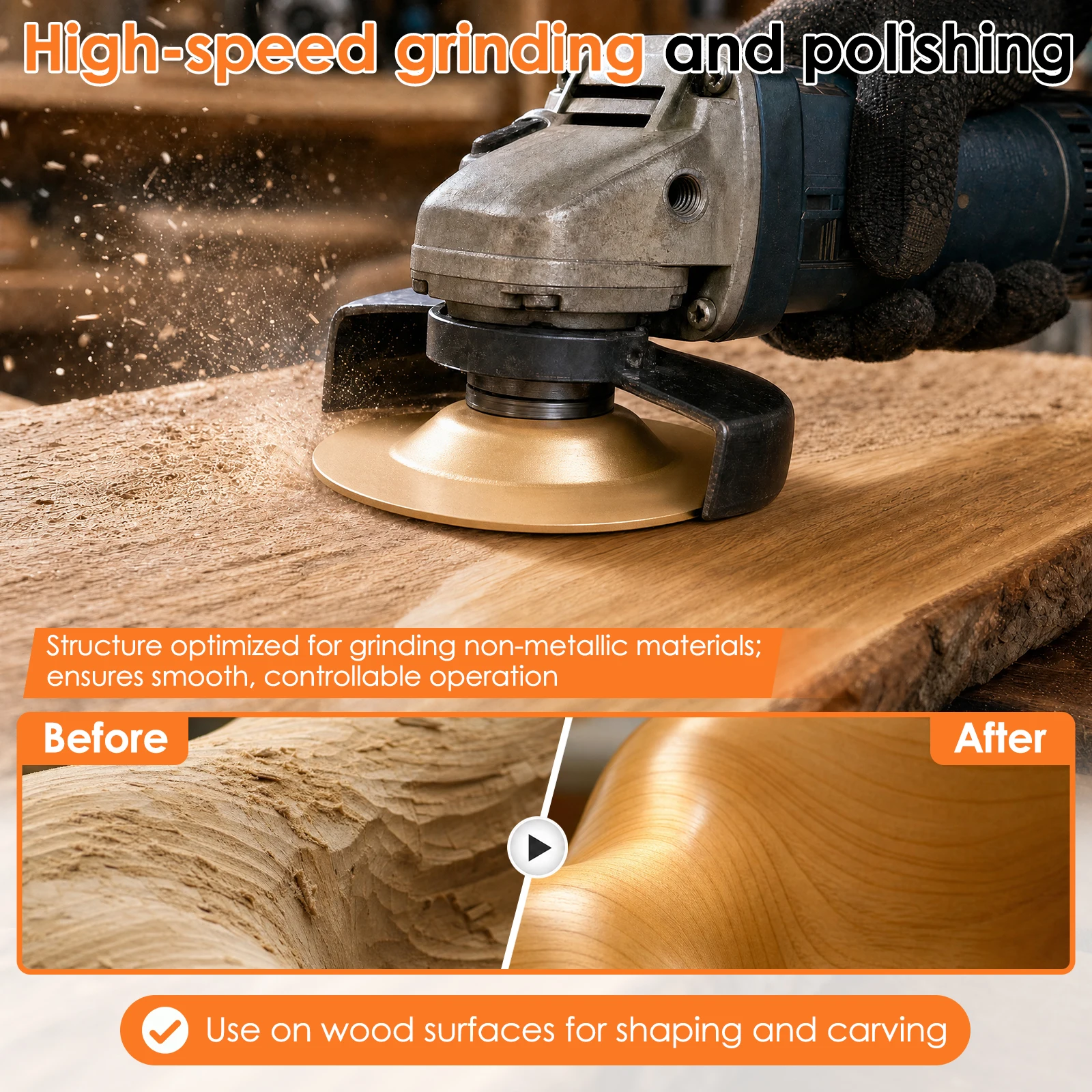 Wood Grinding Polishing Wheel - огляд і ціна Angle Grinder 4.5