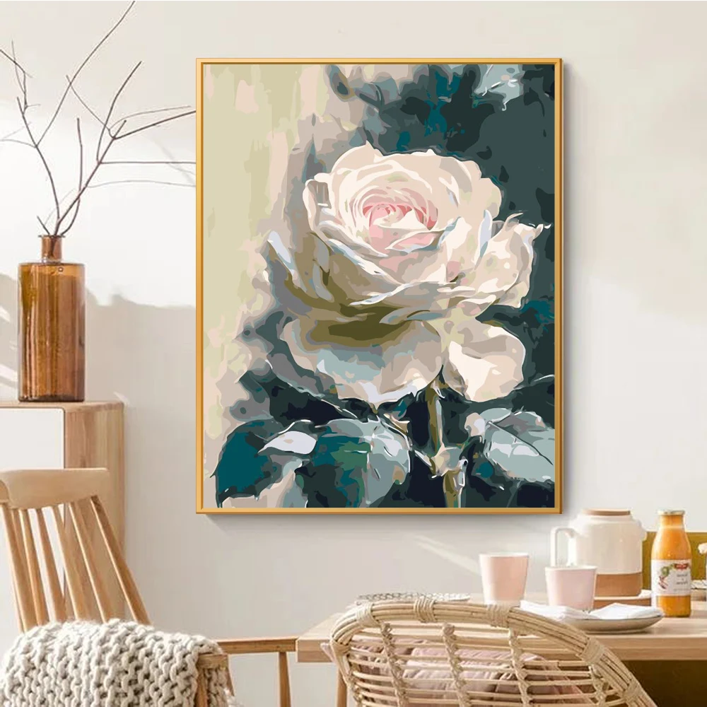 

Раскраска по номерам для взрослых, набор «сделай сам», Красивые розы, Прямая поставка, акриловая картина маслом, холст по номерам, домашний декор