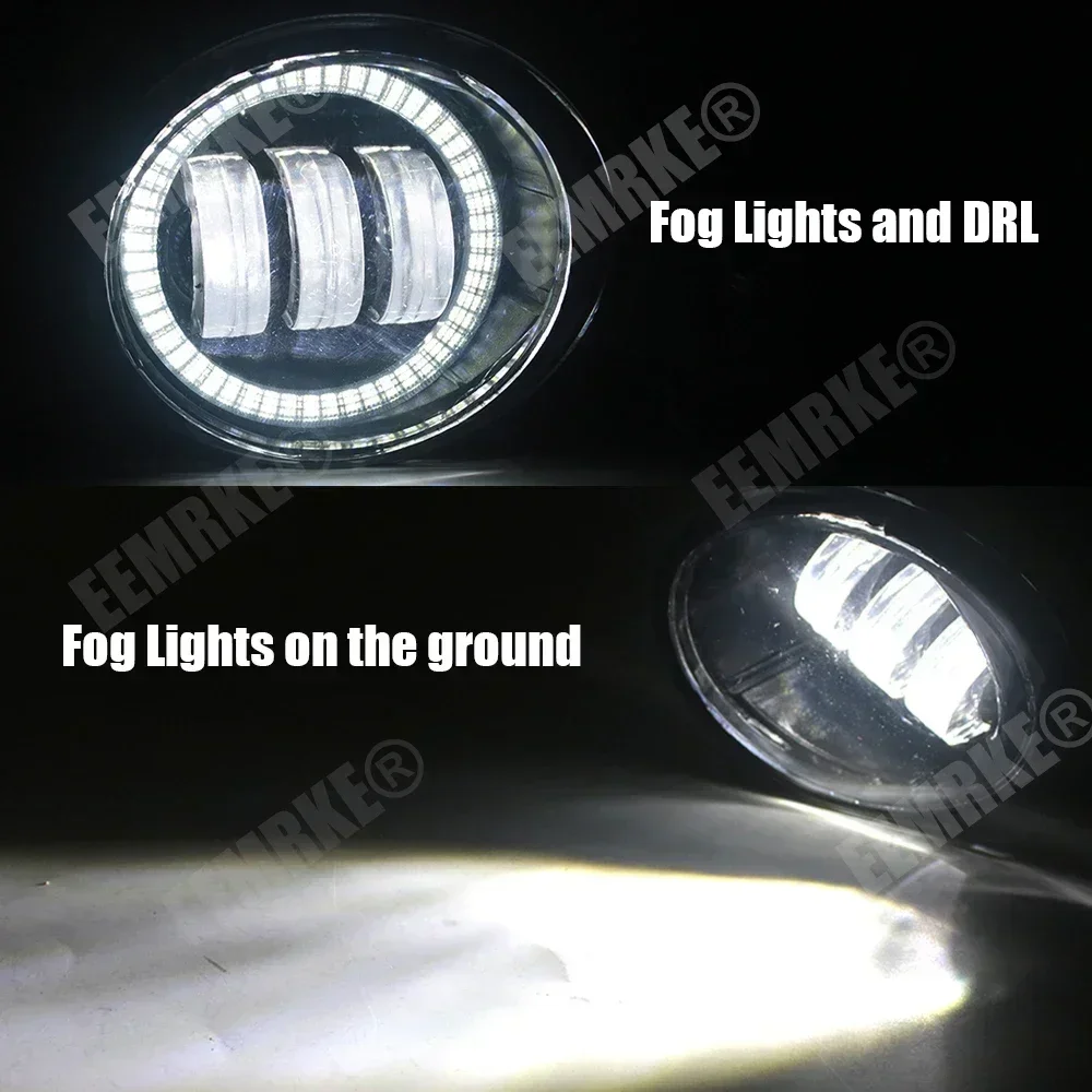 LED Fog Lights Angel Eye DRL for Toyota Zelas Scion tC AGT20 II 2011-2016 Car PTF with Lens Daytime Running Light Accessories