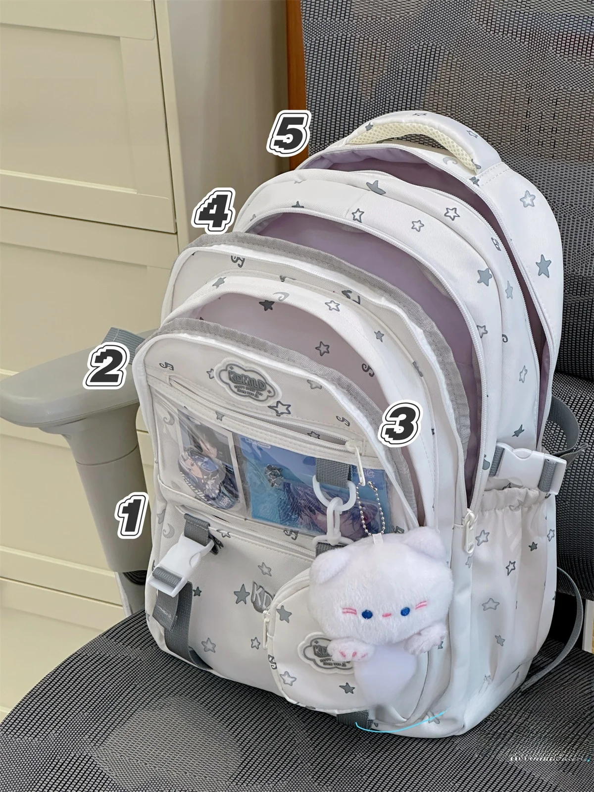 

Оригинальная сумка Pain Bag School Xo для Junior и Primary Girls, легкая многокартовая холщовая сумка с двойным волнистым подогревом