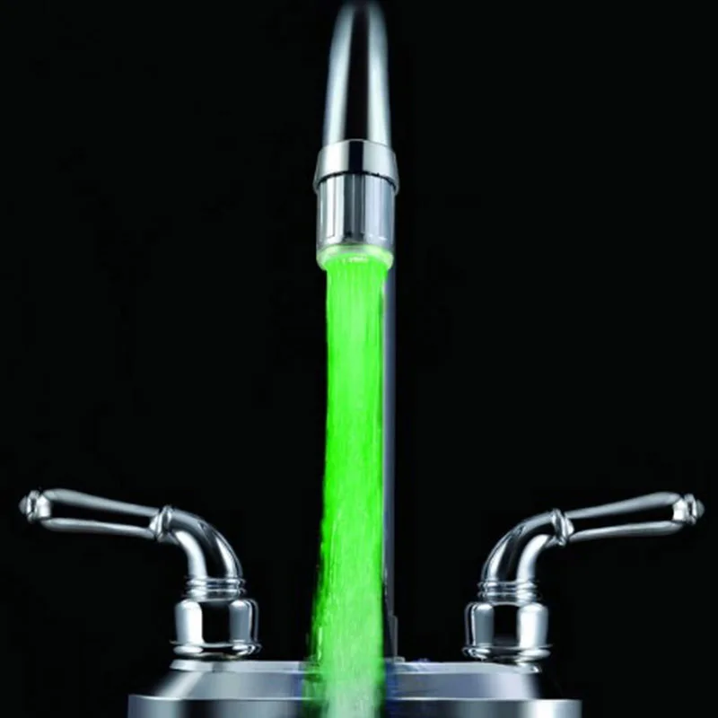 Temperature-Sensitive LED Tap Nozzle Faucet with 3-Color Light, Water-Saving Shower Spout for Kitchen and Bathroom Faucet Aerato