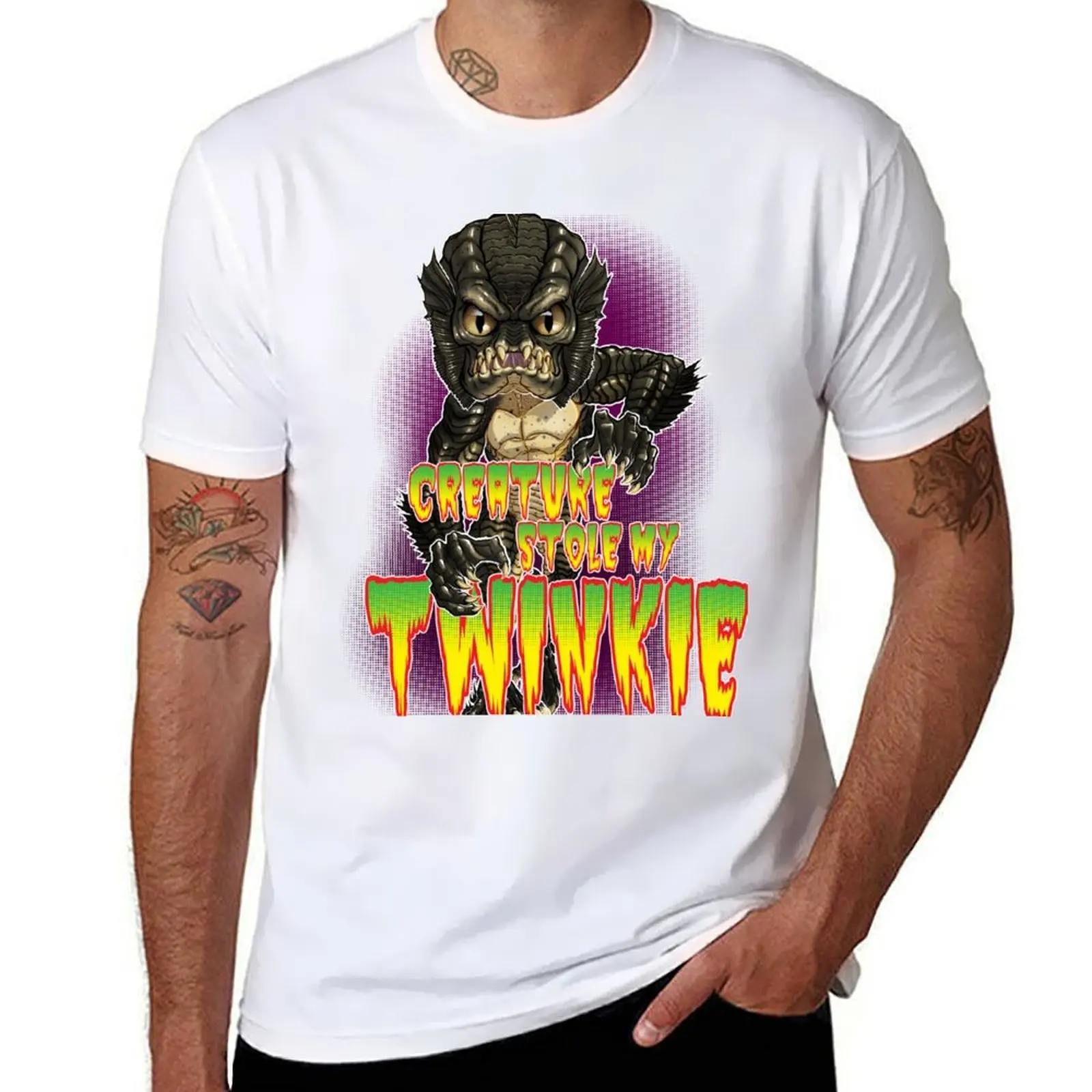

Monster Squad CREATURE STOLE my TWINKIE T-Shirt man t shirt cotton high quality funny t shirts cotton T-Shirt