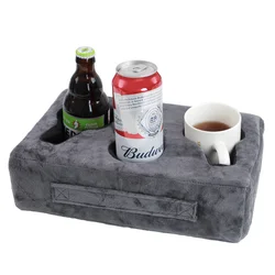 Sofa Cup Holder, Couch Cup Holder Pillow, Sofa Arm Table, Sofa and Bed Drink Caddy, Remotes Holder, for RV, Car