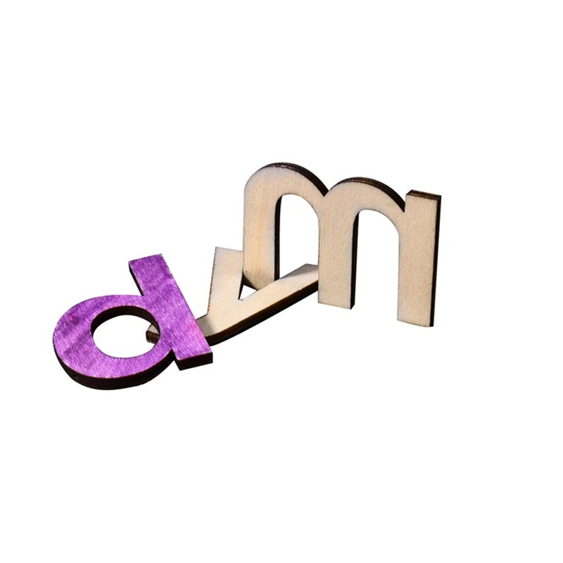 104PCS Wooden Alphabet Letters For DIY Crafts 3D Letters For Home Wall Decor