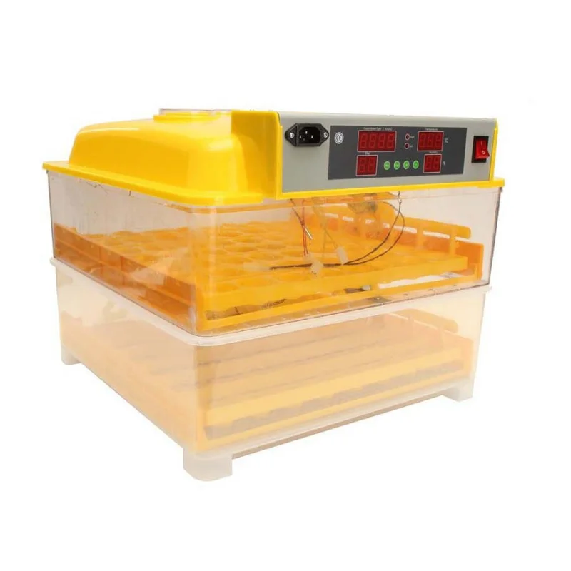 شهادة CE شاشة LED أوتوماتيكية بالكامل 112 قطعة حاضنة بيض الدجاج/تفريخ مع مرطب HJ-M112