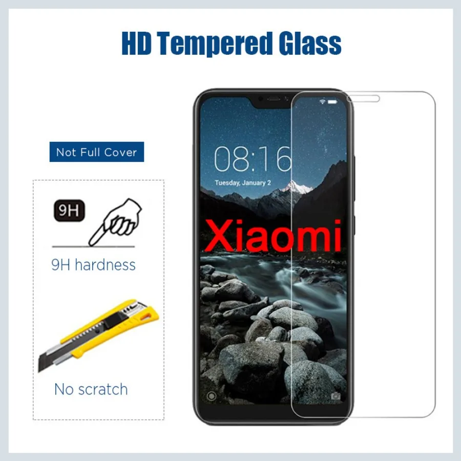 2PCS Tempered Glass For Xiaomi Mi 10T lite pro Mi9 lite 9 SE Screen Protector For Mi 6 9T 10 Lite Mi 8 Lite Pro SE AI A2 A3 lIte