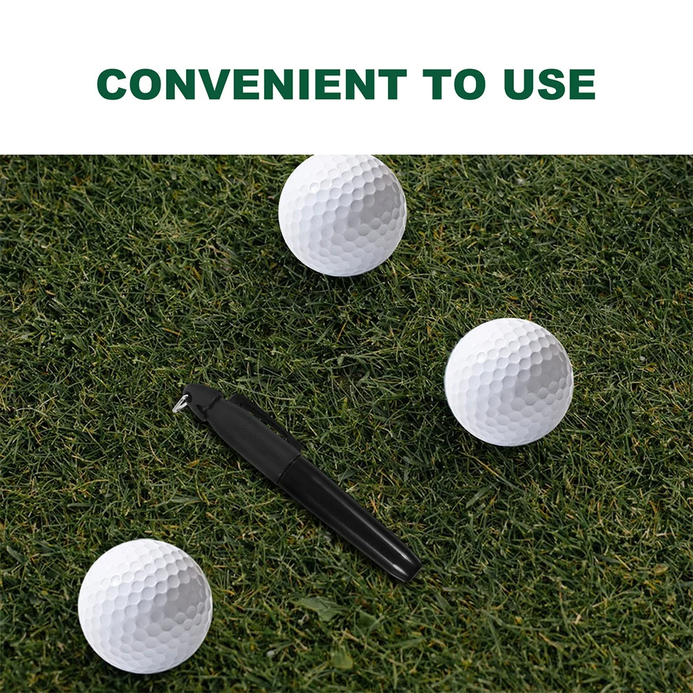 6 個のゴルフボールマーキングツールラインマーカーペン再利用可能なゴルフアライメントマーカー正確なコース描画アクセサリー用