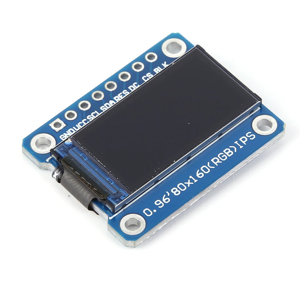 0.96 Inch LCD Screen Display Module 65K TFT Colorful Display Module SPI Interface 3.3V 8 Pin 80*160 Pixels Electronic Components