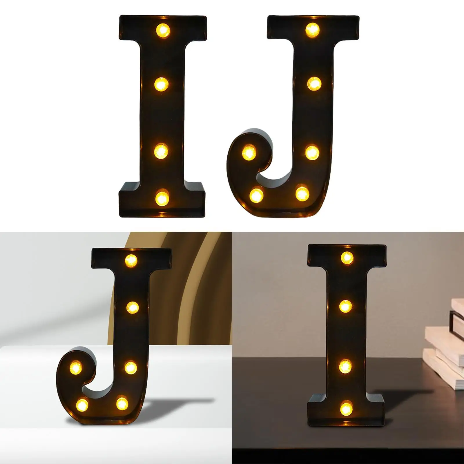 LED Marquee Letter Light Black Warm White for Outdoor Wedding Anniversary