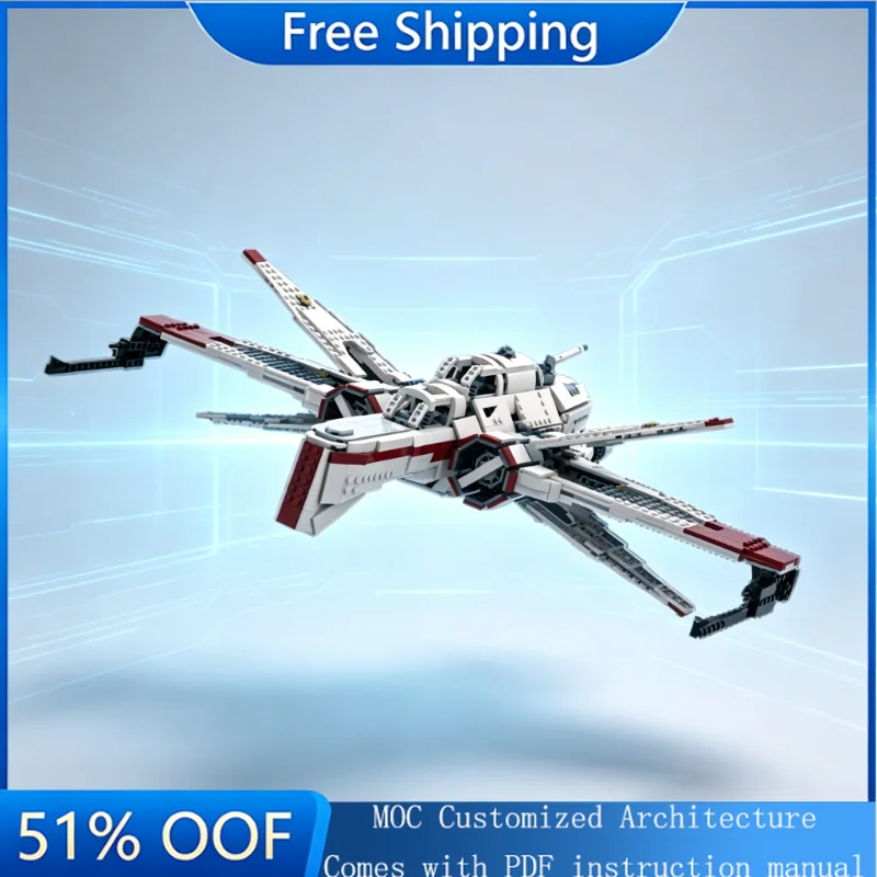 

Набор для сборки модели звездолета MOC Star Battle Radical Reconnaissance, 1694 детали, креативный конструктор, подарок на день рождения для ребенка