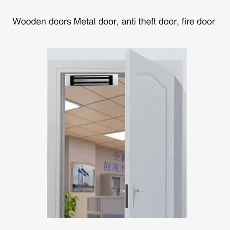 5YOA DC12V Electromagnetic Lock 180KG 350lbs Holding Force Electric Magnetic Locks Electronic Door Access Control System