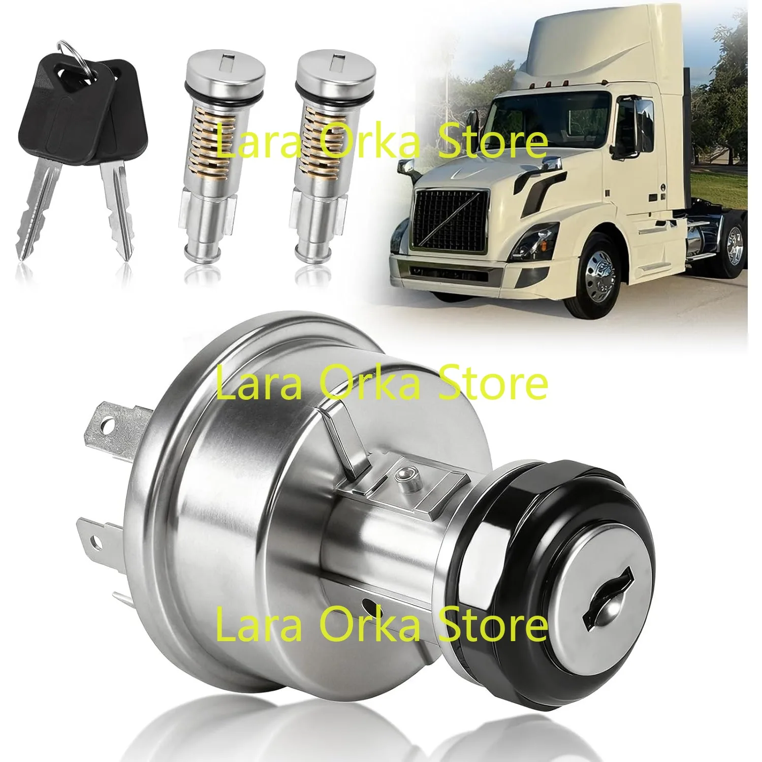 

Комплект цилиндров замка автомобиля Dorman 924-5533 с цилиндрами дверного замка и цилиндром зажигания, совместимый с Volvo VNL 2004-2017