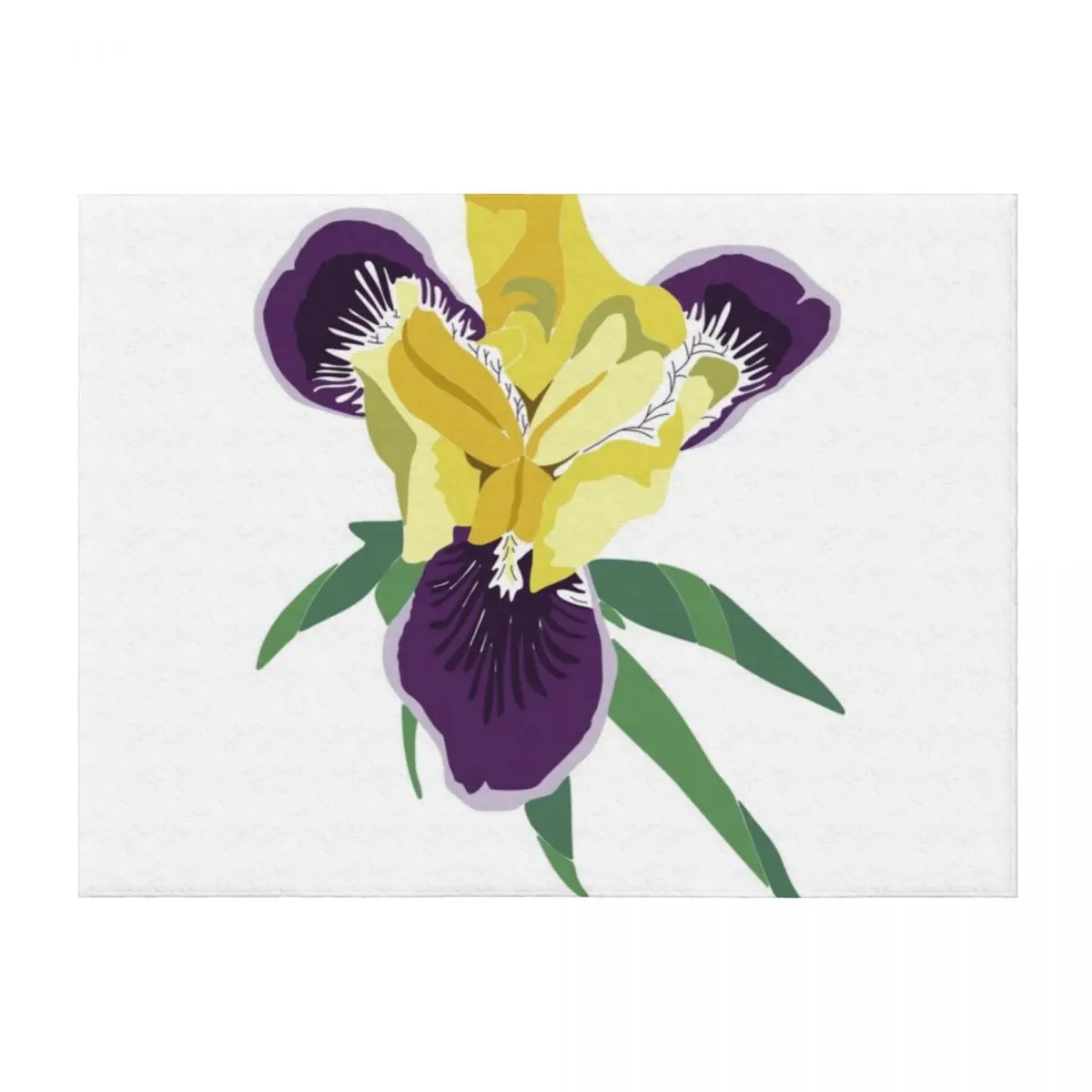 

Iris Flower From Poland Throw Blanket Thins Beach Picnic Custom Blankets